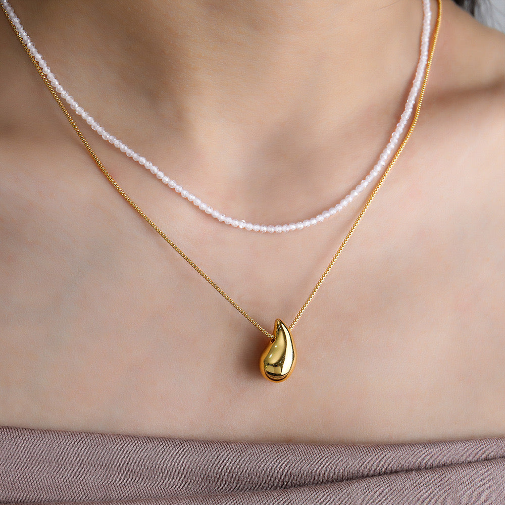 Tear Drop Beaded Necklace