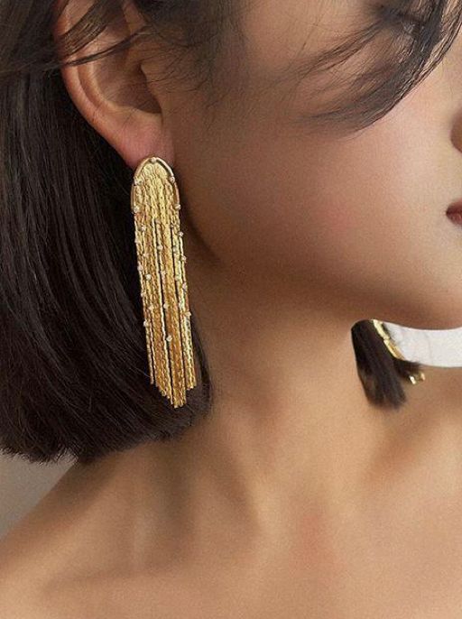 Amber Fringe Earrings