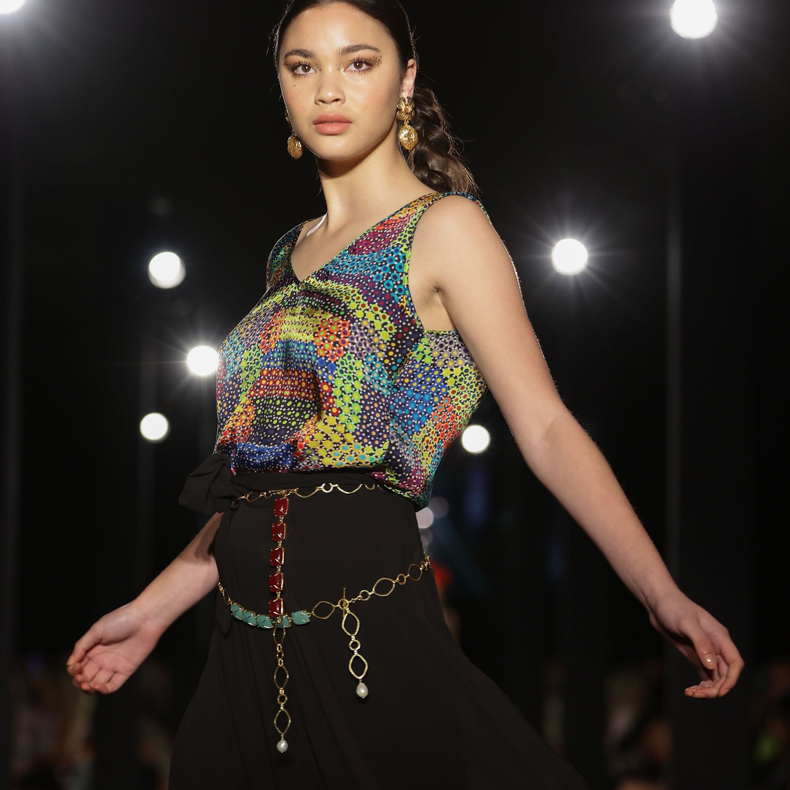 Sara Gemstone Chain Belt