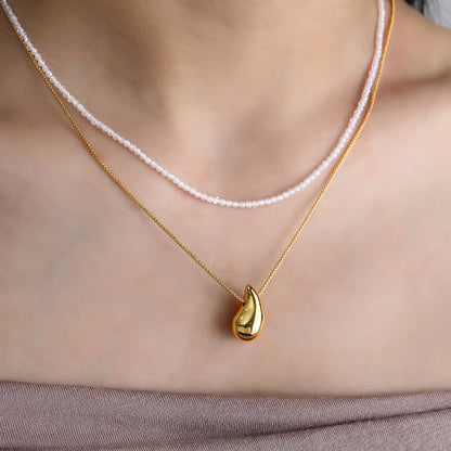 Tear Drop Beaded Necklace