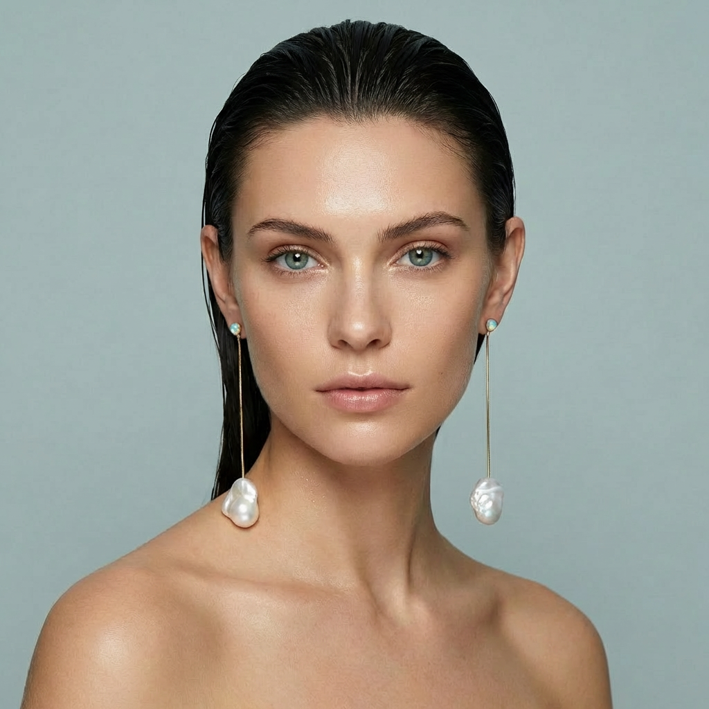 Handcrafted Wren Pearl Drop Earrings — fine pearl jewellery, Tania Claire Australia