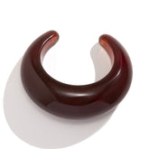 Tania Claire Australia Billy Bangle cuff bracelet in dark brown resin with a polished finish and open ends.