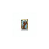 Tania Claire Australia gold-plated brass ring with a rectangular cabochon cut gemstone in blue and brown.
