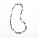 Tania Claire Australia Gilded Treasure 18 inch sterling silver chain necklace with 18K gold plating and mixed link design.