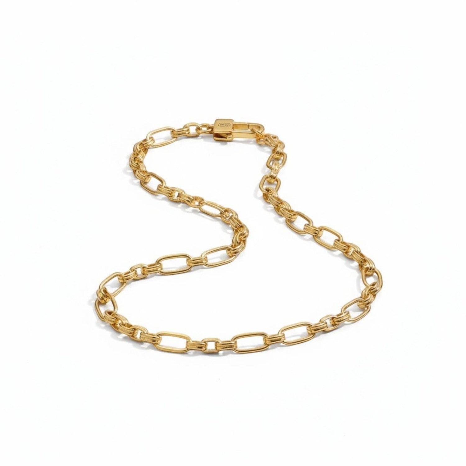 Tania Claire Australia 18K gold over sterling silver chunky link chain necklace, 18 inch.