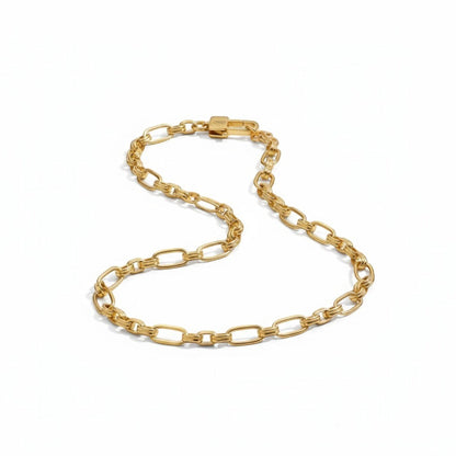Tania Claire Australia 18K gold over sterling silver chunky link chain necklace, 18 inch.