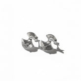 Tania Claire Australia gold dipped stainless steel bell drop stud earrings with textured finish.