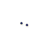 Tania Claire Australia Raine Drops small teardrop lapis lazuli gemstone stud earrings with 18K yellow gold plating.