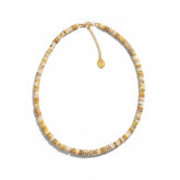Tania Claire Australia mixed gemstone necklace with gold extender chain, 420mm long.