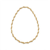 Tania Claire Australia Ocean Spine Necklace in 18K gold plating, featuring sculpted wave-like links for a fluid silhouette.