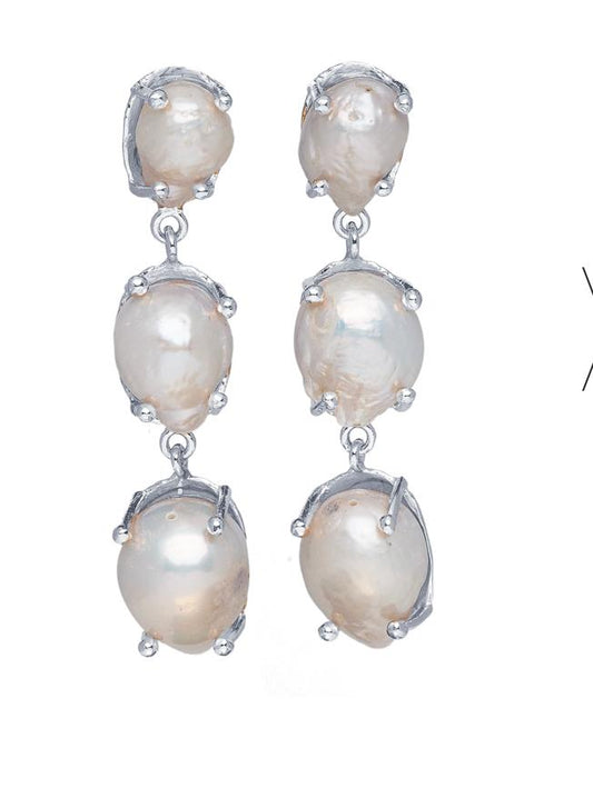 Massie Pearl Drops in Silver