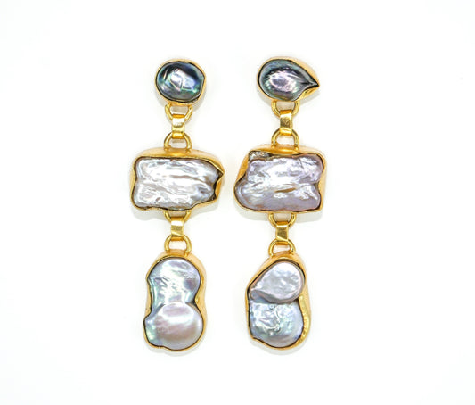 Athena Earrings in Mother of Pearl