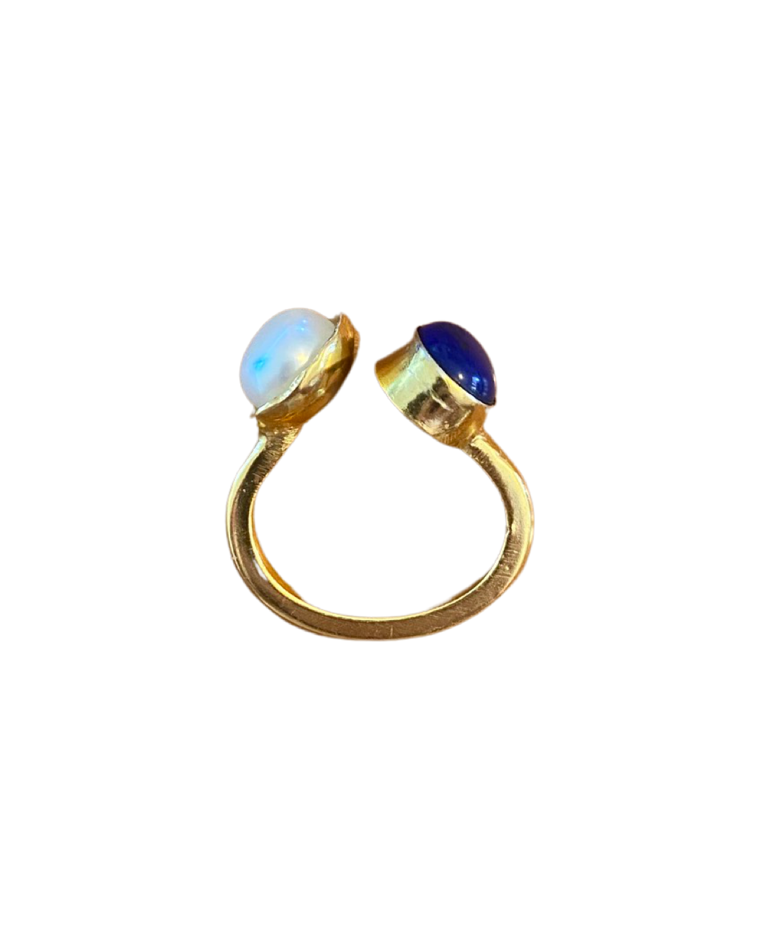 Daisy Pearl & Lapis Ring